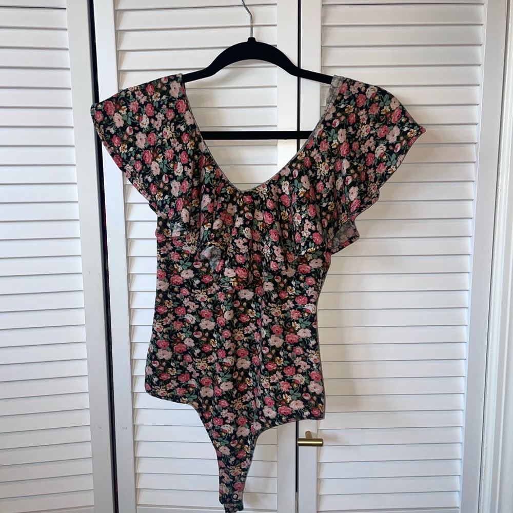 Floral thing bodysuit